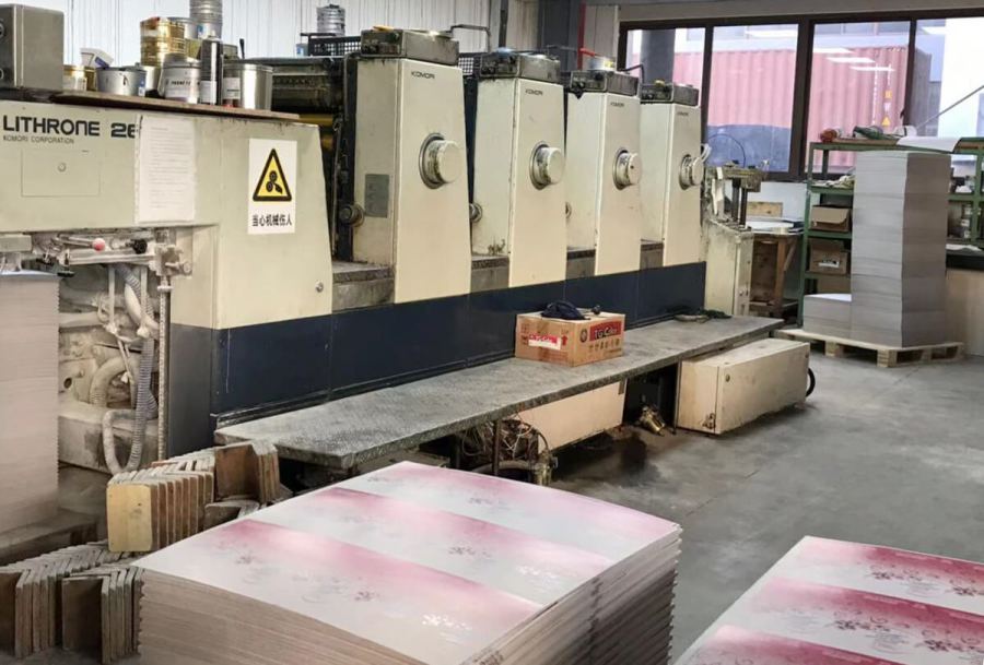 Printing line for packaging